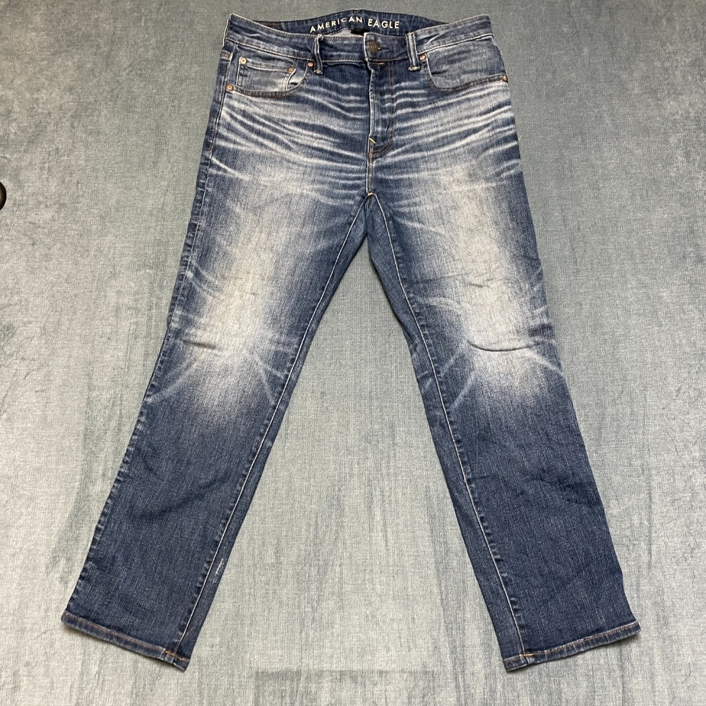 American Eagle Outfitters Jeans Mens 34x29.5 Blue Denim Streetwear Straight Leg